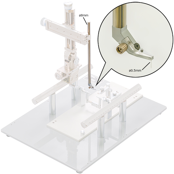 成茂科学NARISHIGE  SMM-HG 绿色镜片支架 可牢固固定直径 0.5mm 的鸟嘴形状的支架